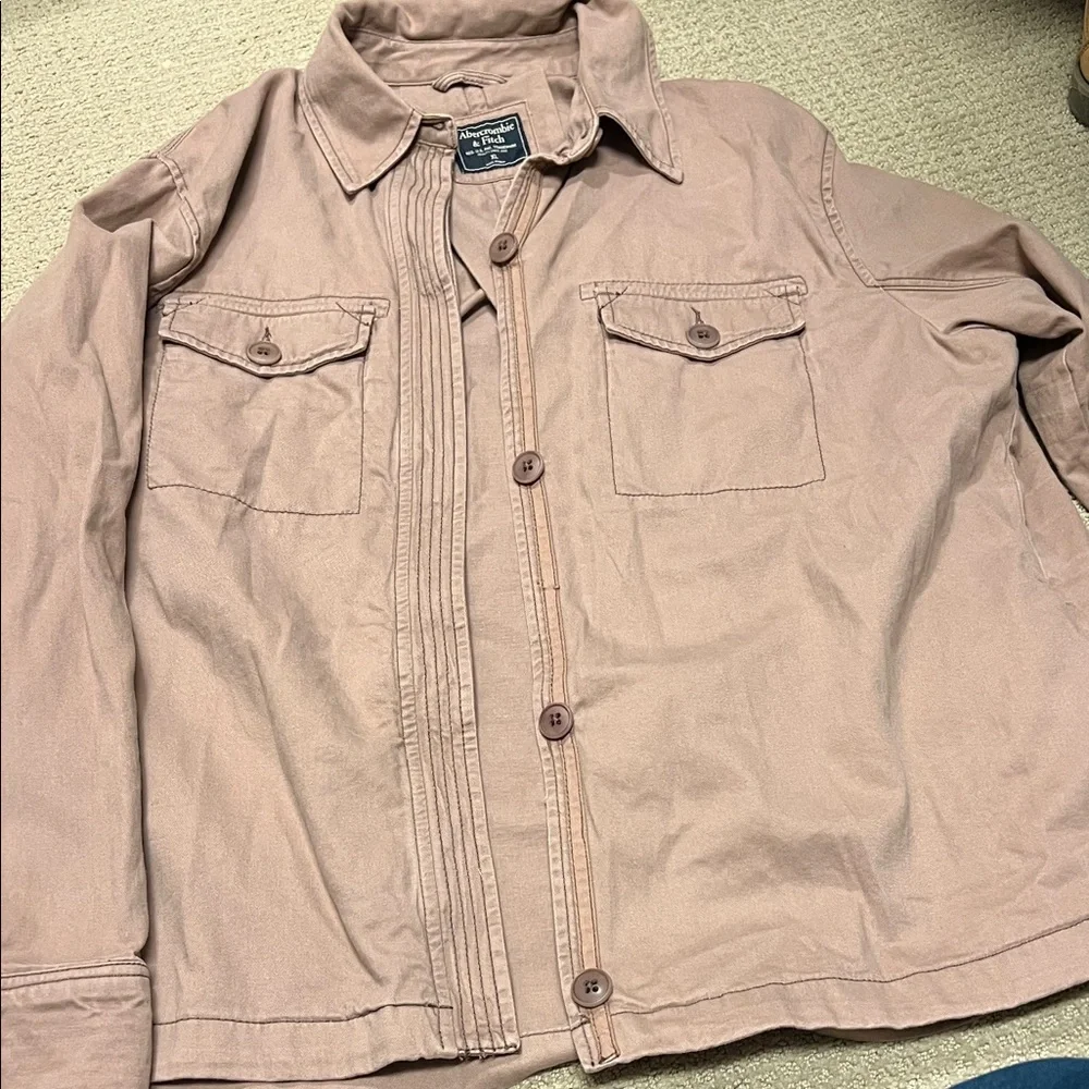 Abercrombie dusty rose Button-Up Jacket - Picture 1 of 2